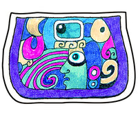 Pre-Columbian Illustration 1 Sticker