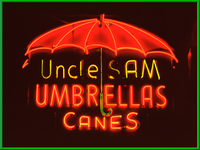 Neon Umbrella Uncle Sam