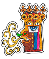 Pre-Columbian God 5 Sticker