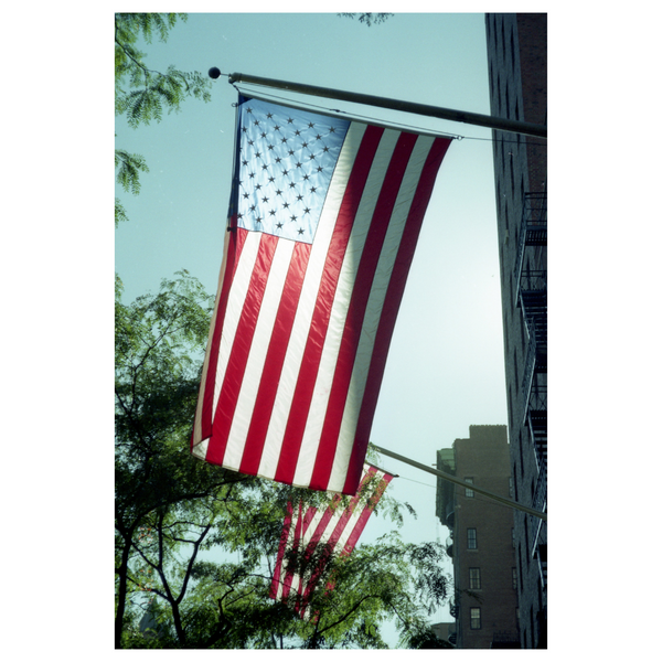 American Flags Waving NYC